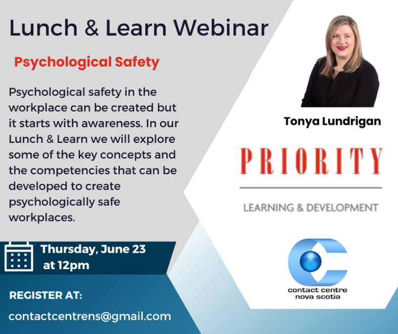 CCNS Lunch & Learn Webinar Psychological Safety at Work